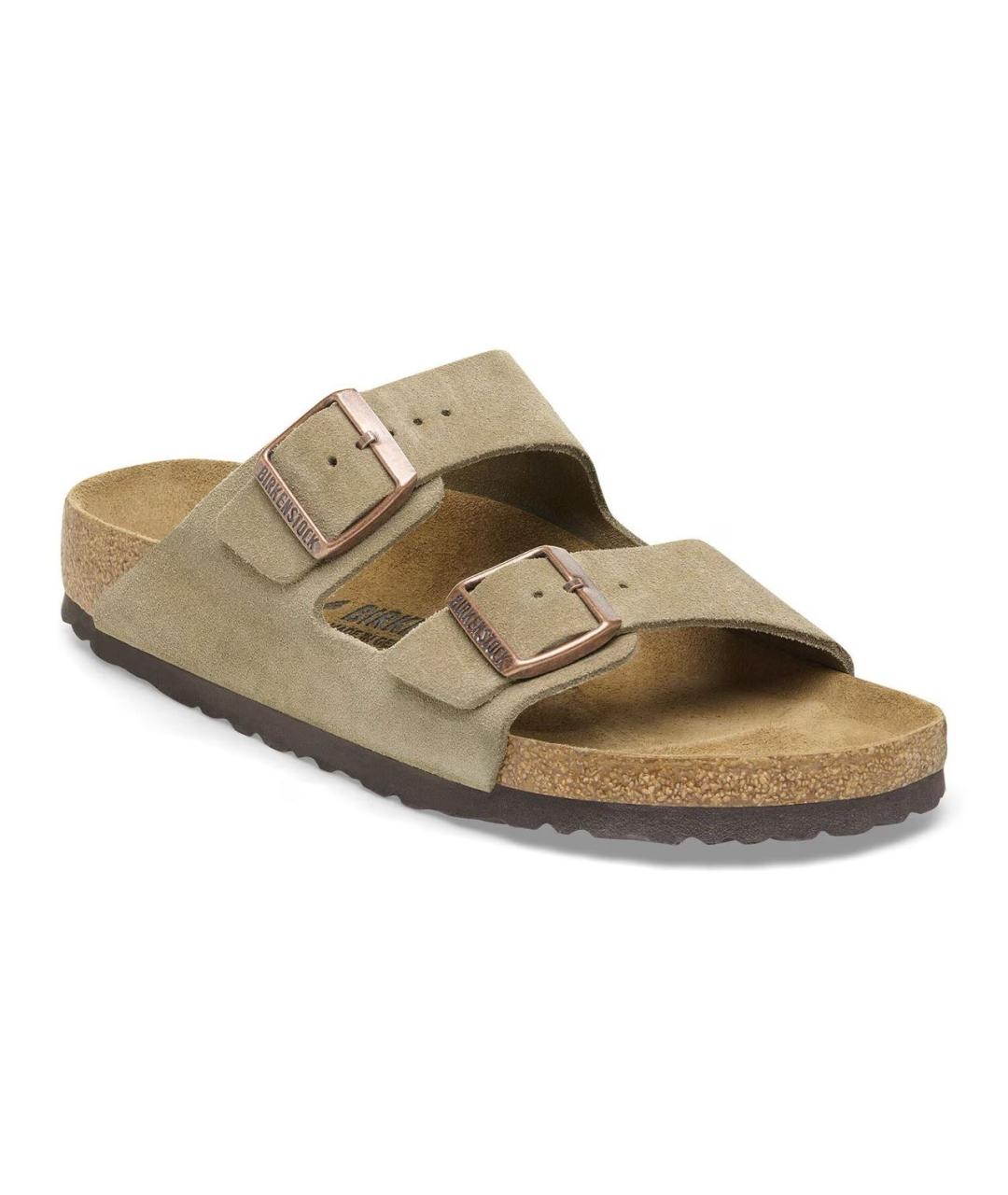 BIRKENSTOCK Бежевые замшевые сандалии, фото 4