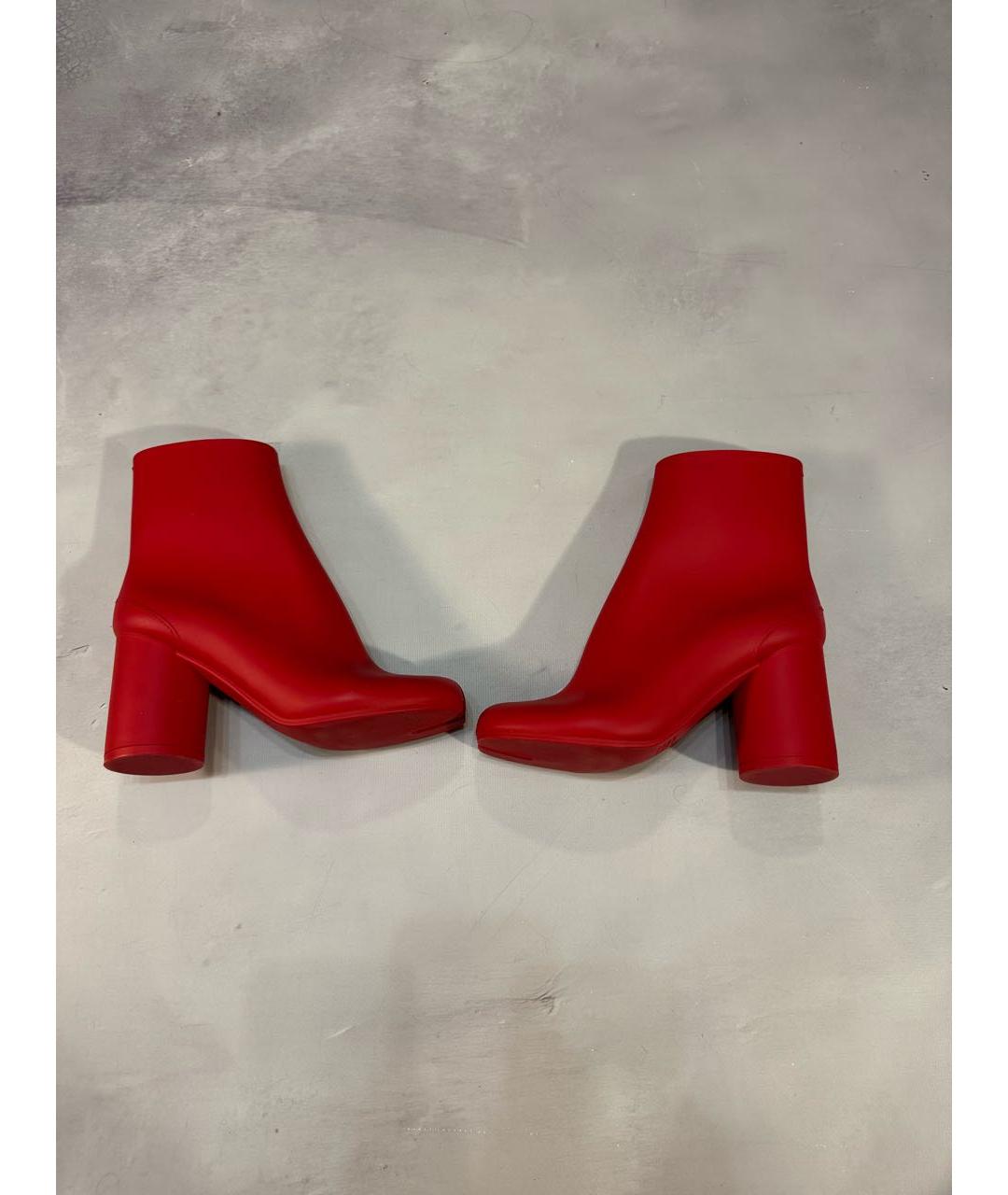 MAISON MARGIELA Красные ботильоны, фото 5