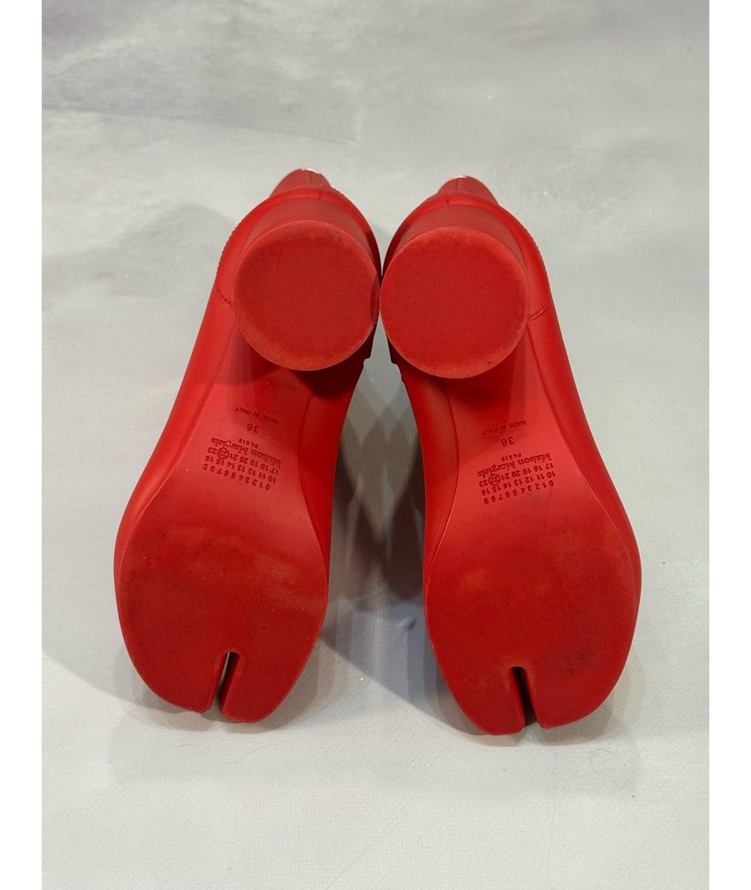 MAISON MARGIELA Красные ботильоны, фото 7