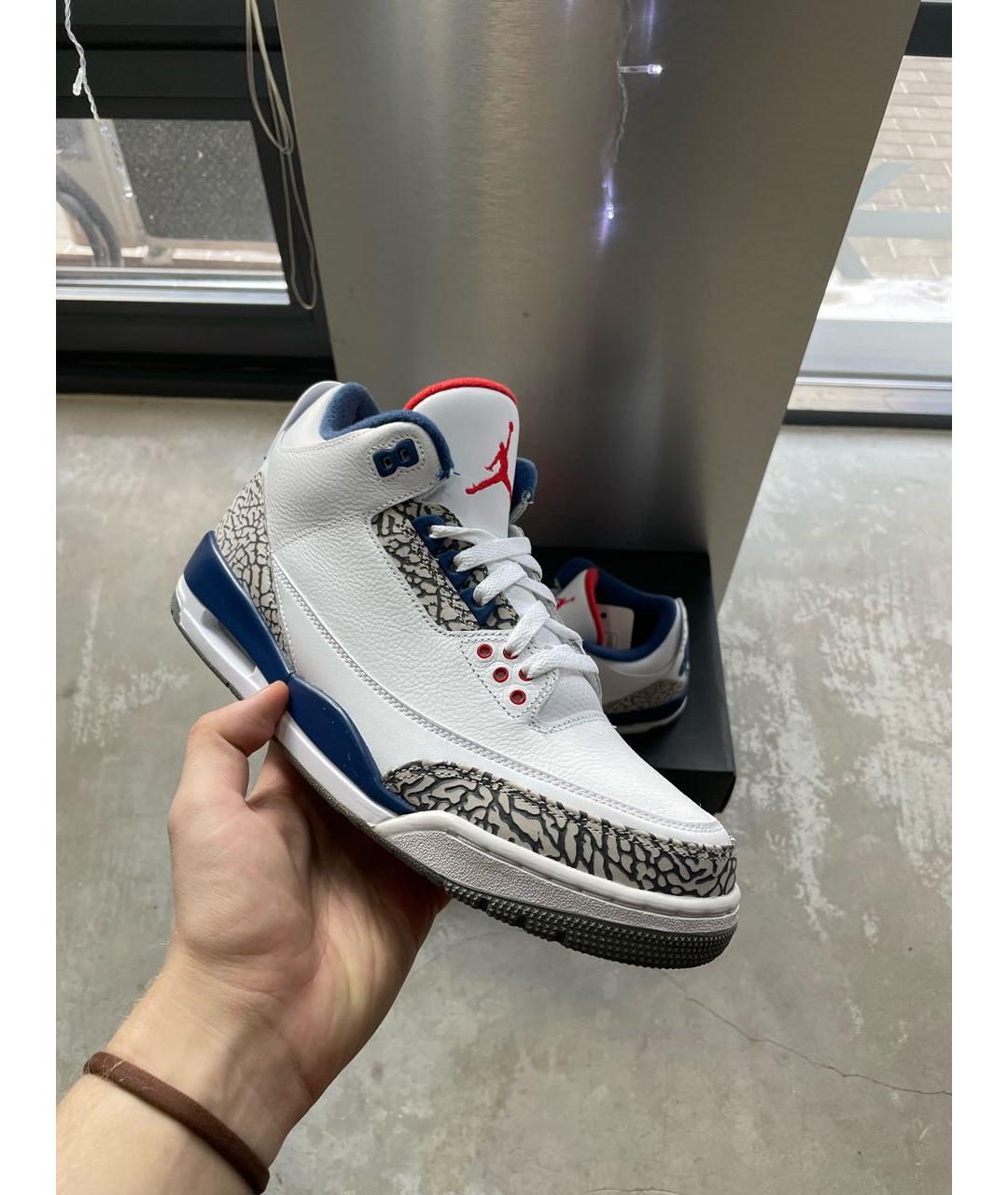 JORDAN Белые кожаные низкие кроссовки / кеды, фото 6