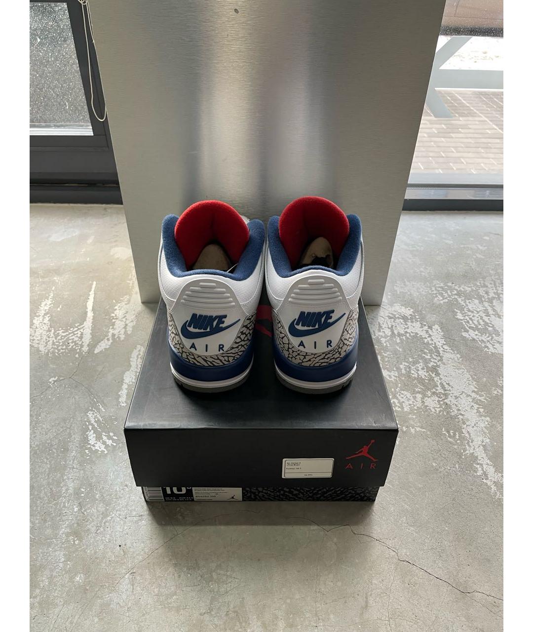 JORDAN Белые кожаные низкие кроссовки / кеды, фото 4