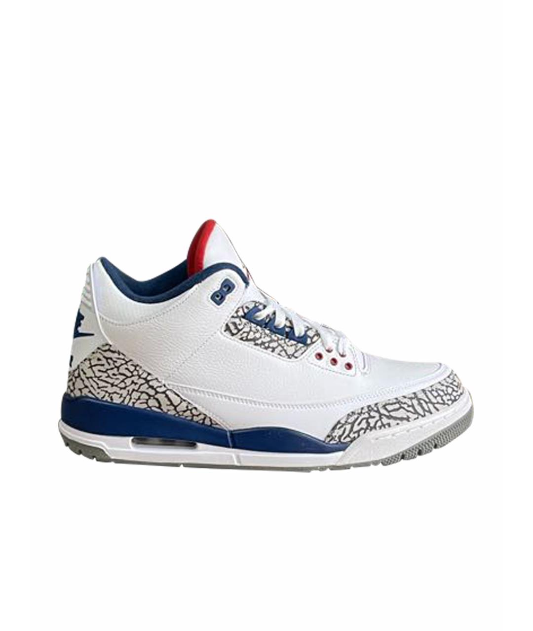 JORDAN Белые кожаные низкие кроссовки / кеды, фото 1