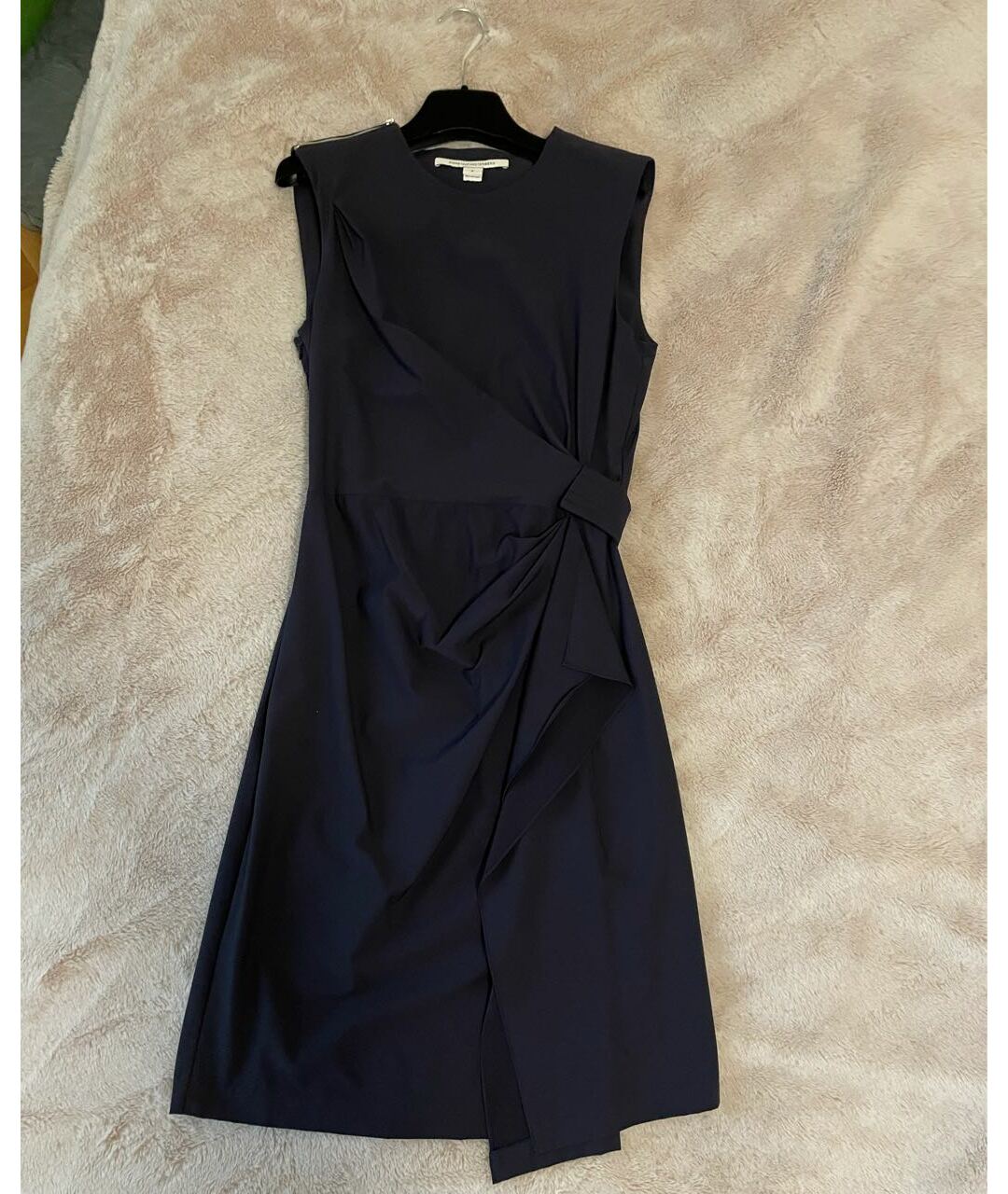 DIANE VON FURSTENBERG Темно-синее полиамидовое платье, фото 7