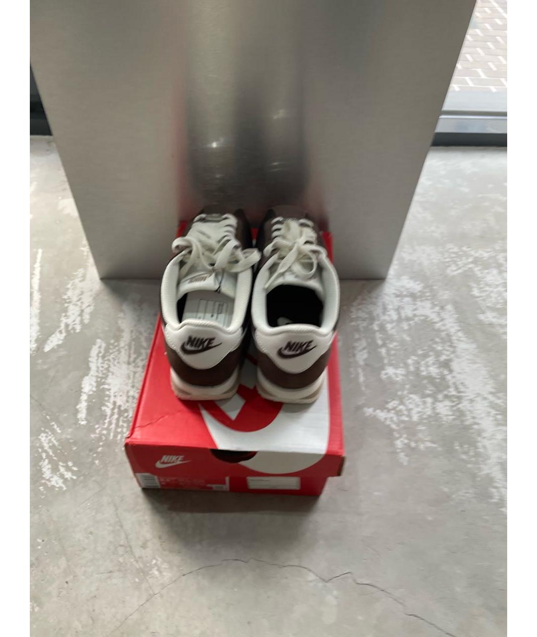 NIKE Коричневые синтетические кеды, фото 3