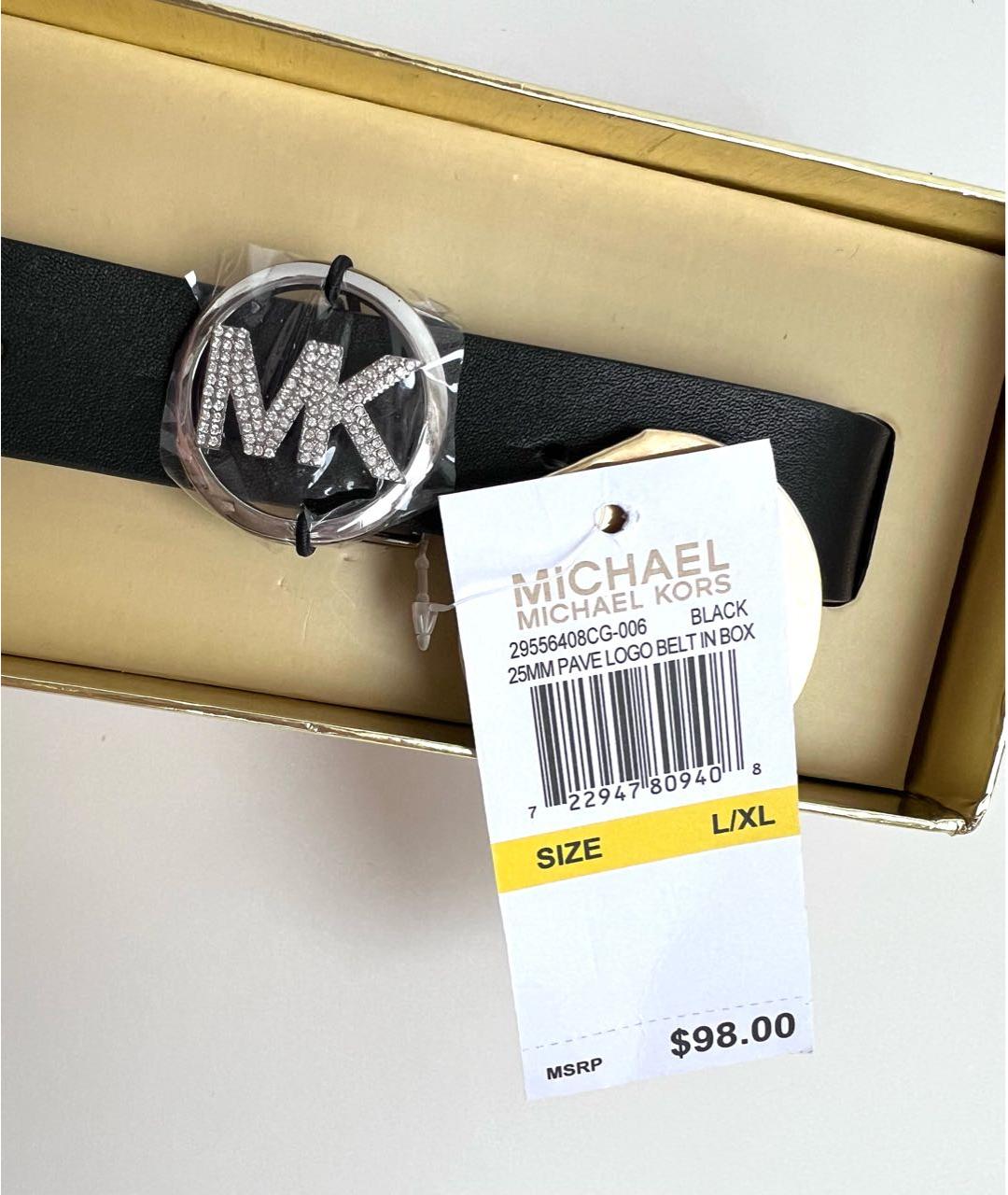 MICHAEL MICHAEL KORS Черный ремень, фото 5