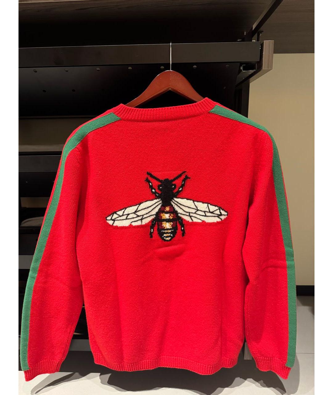 GUCCI Красный шерстяной джемпер / свитер, фото 2