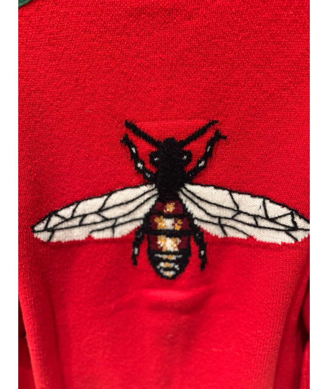 GUCCI Красный шерстяной джемпер / свитер, фото 5