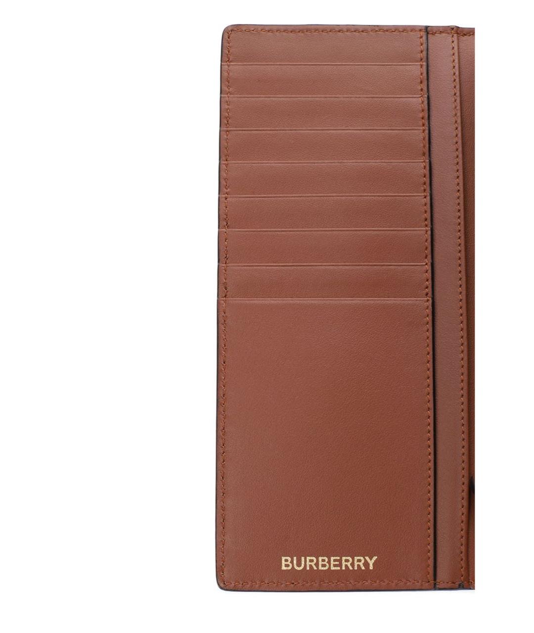 BURBERRY Коричневый кожаный кошелек, фото 4