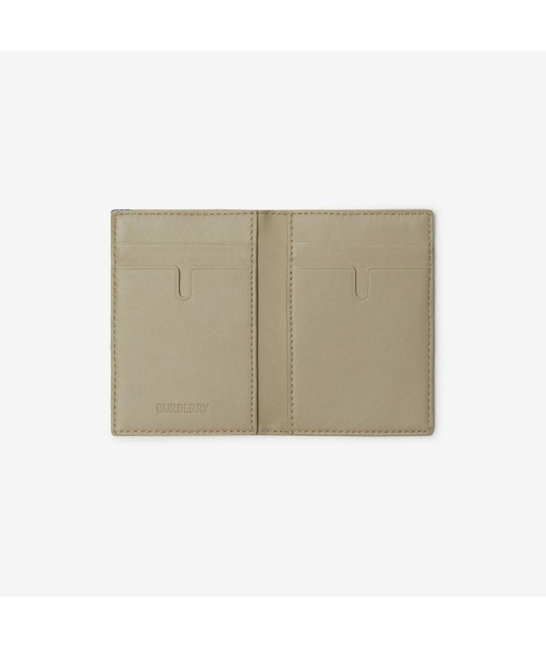 BURBERRY Белый кожаный кардхолдер, фото 3