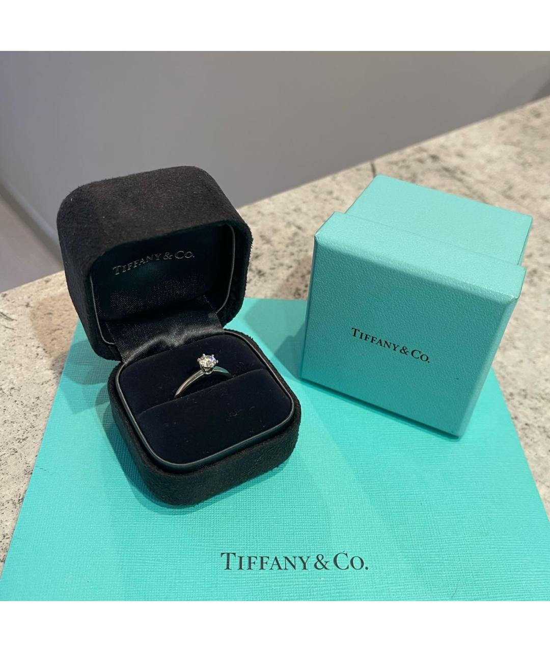 TIFFANY&CO Серебряное платиновое кольцо, фото 2