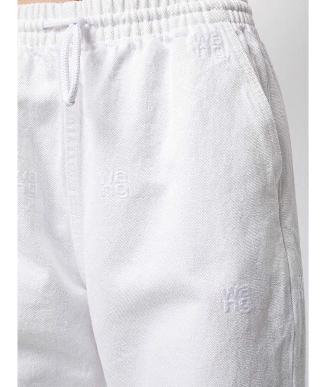 ALEXANDER WANG Белые хлопковые прямые джинсы, фото 2