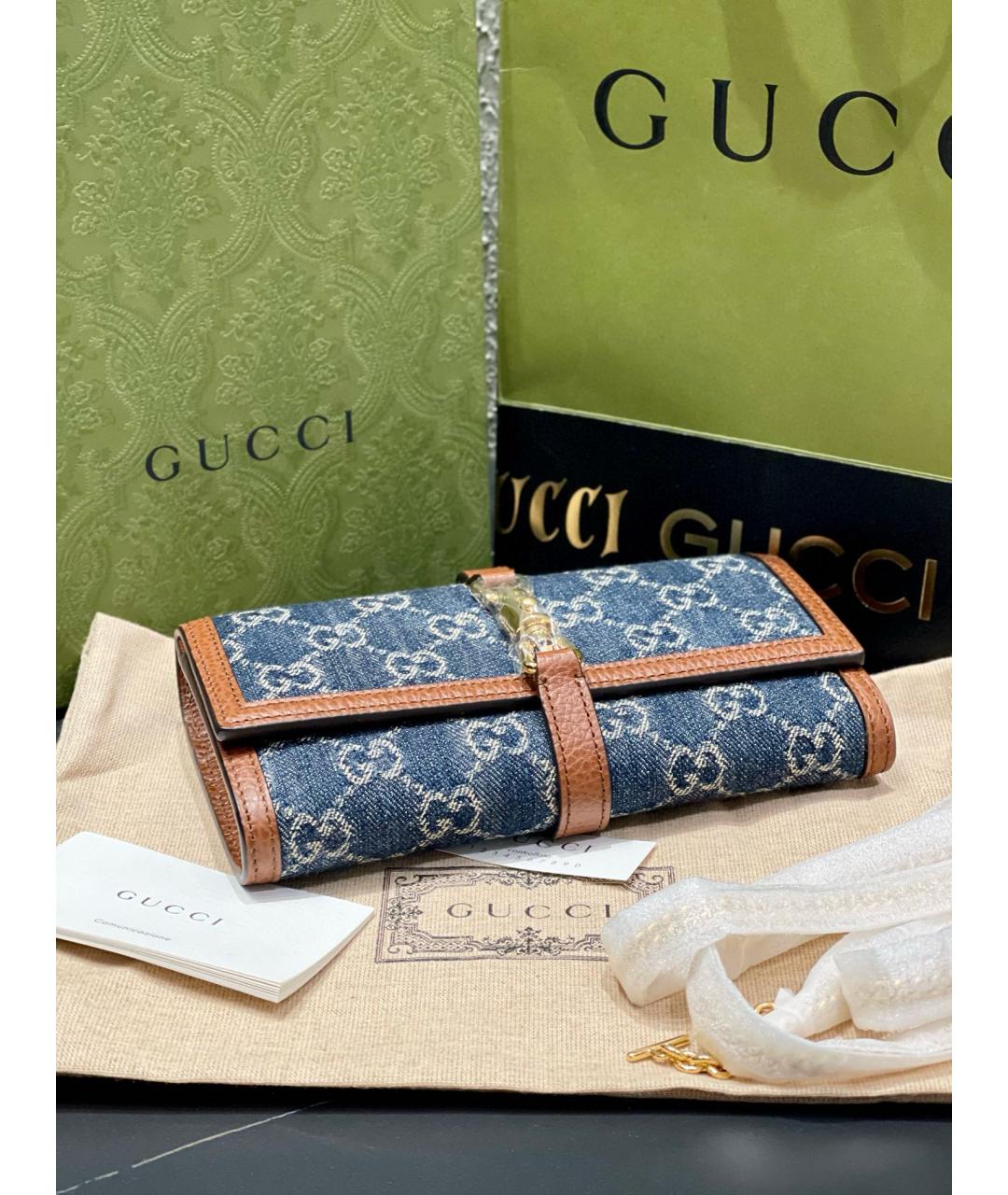 GUCCI Синяя сумка через плечо, фото 5
