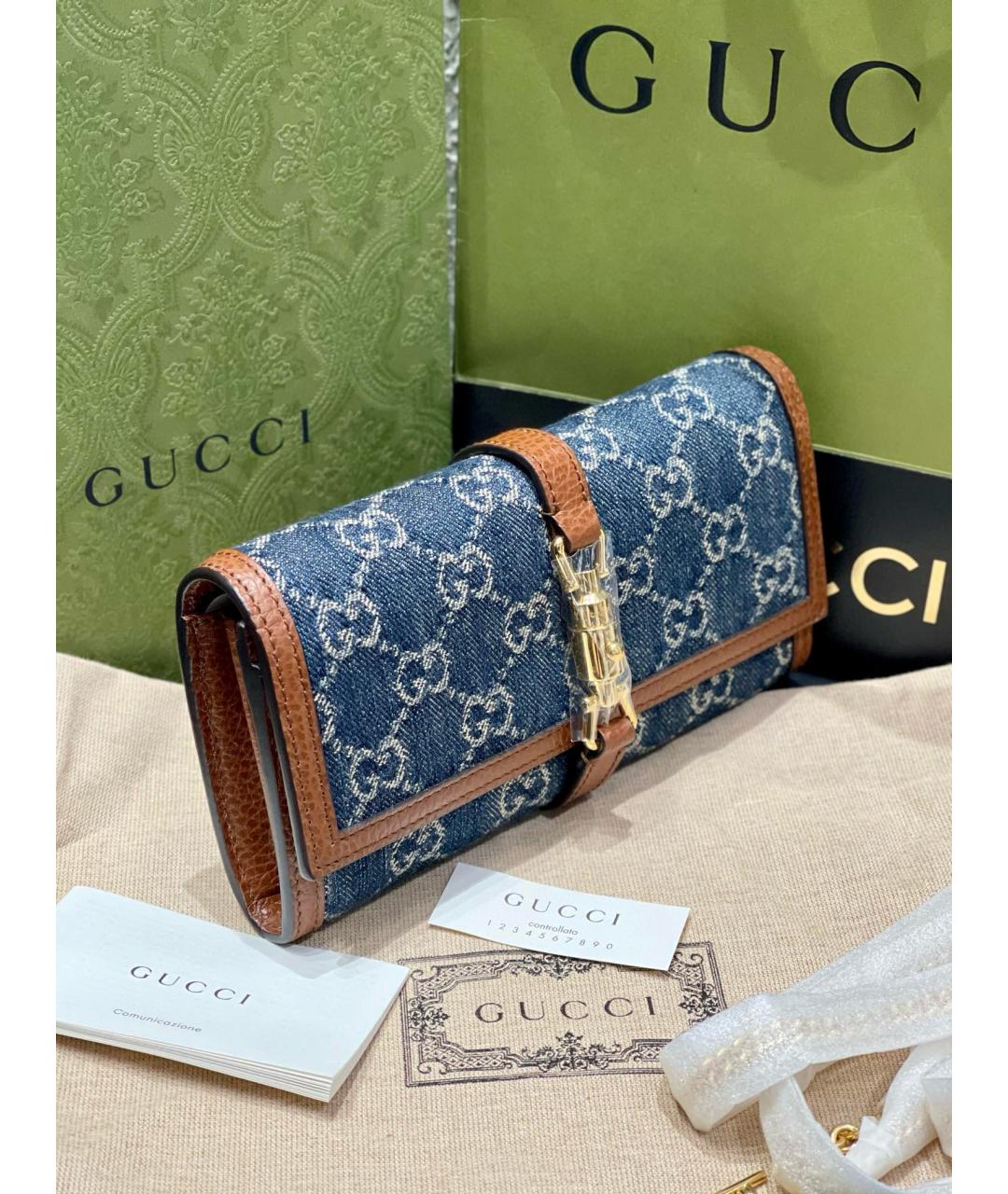GUCCI Синяя сумка через плечо, фото 3
