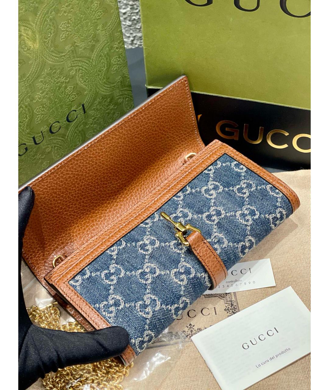 GUCCI Синяя сумка через плечо, фото 4