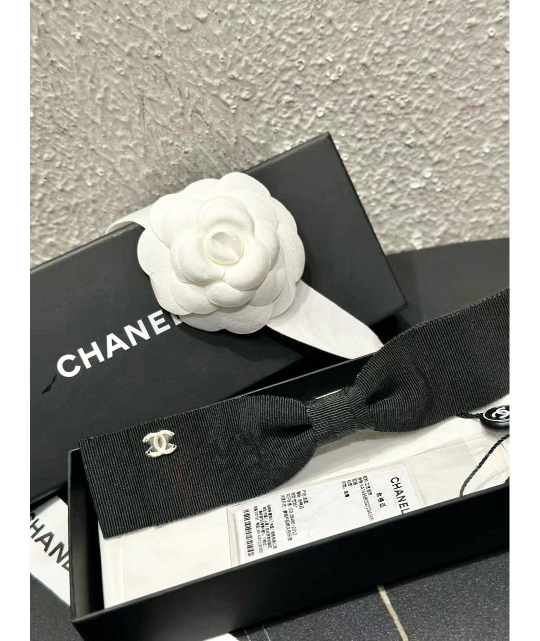 CHANEL Черная заколка, фото 4