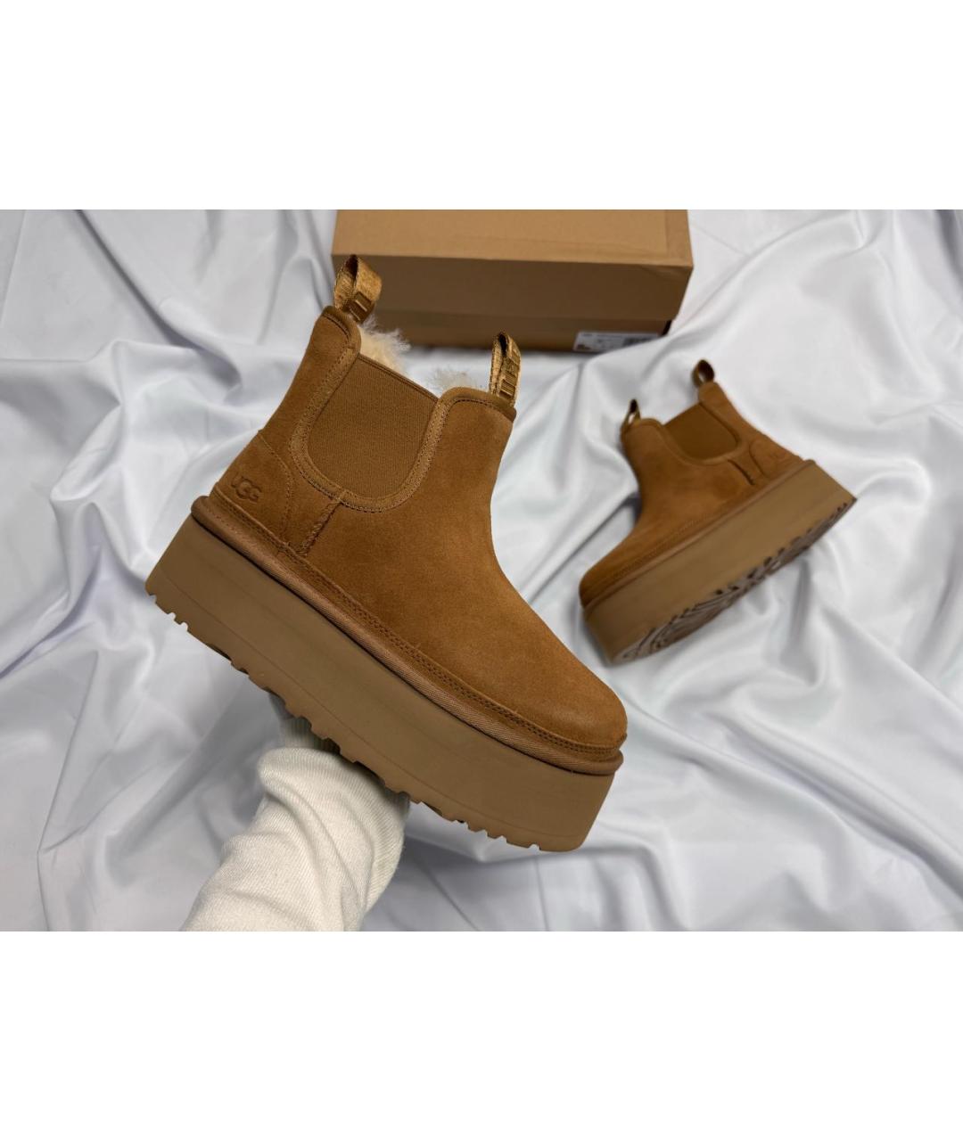 UGG AUSTRALIA Коричневые замшевые полусапоги, фото 2