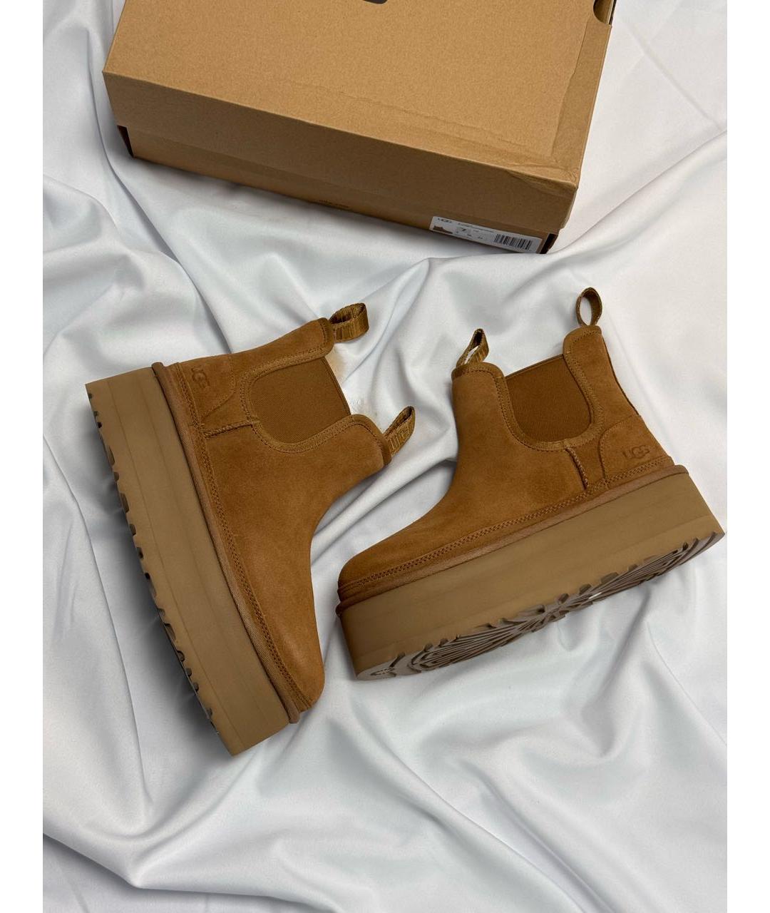 UGG AUSTRALIA Коричневые замшевые полусапоги, фото 3