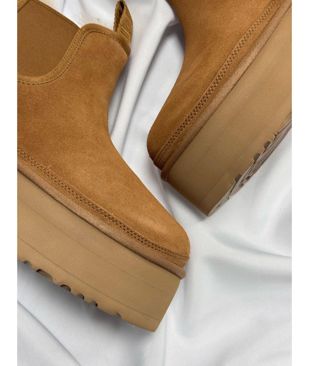 UGG AUSTRALIA Коричневые замшевые полусапоги, фото 4