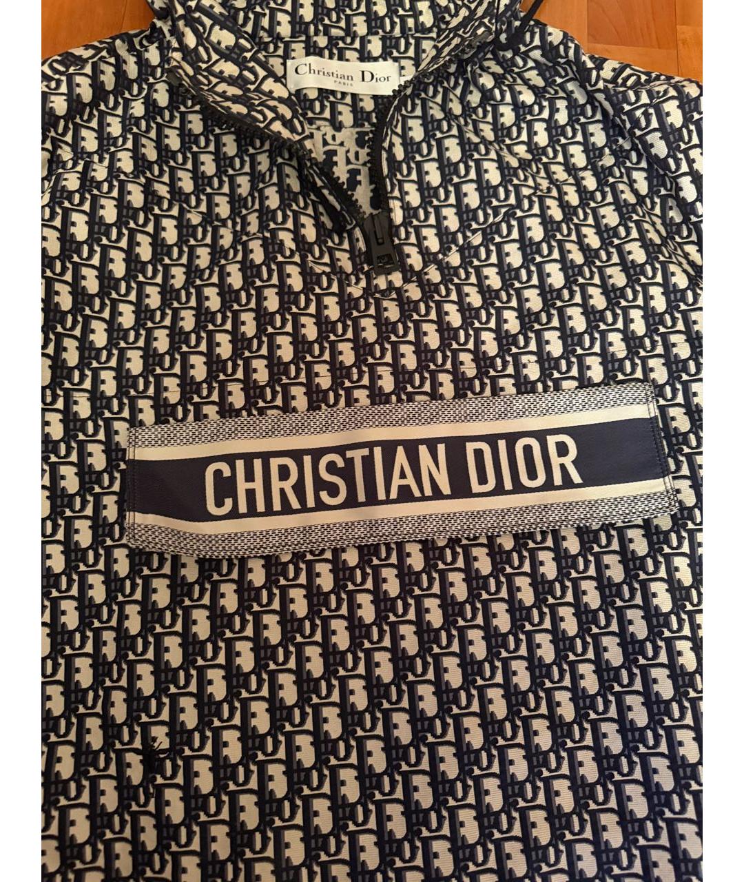 CHRISTIAN DIOR Темно-синяя полиэстеровая куртка, фото 4