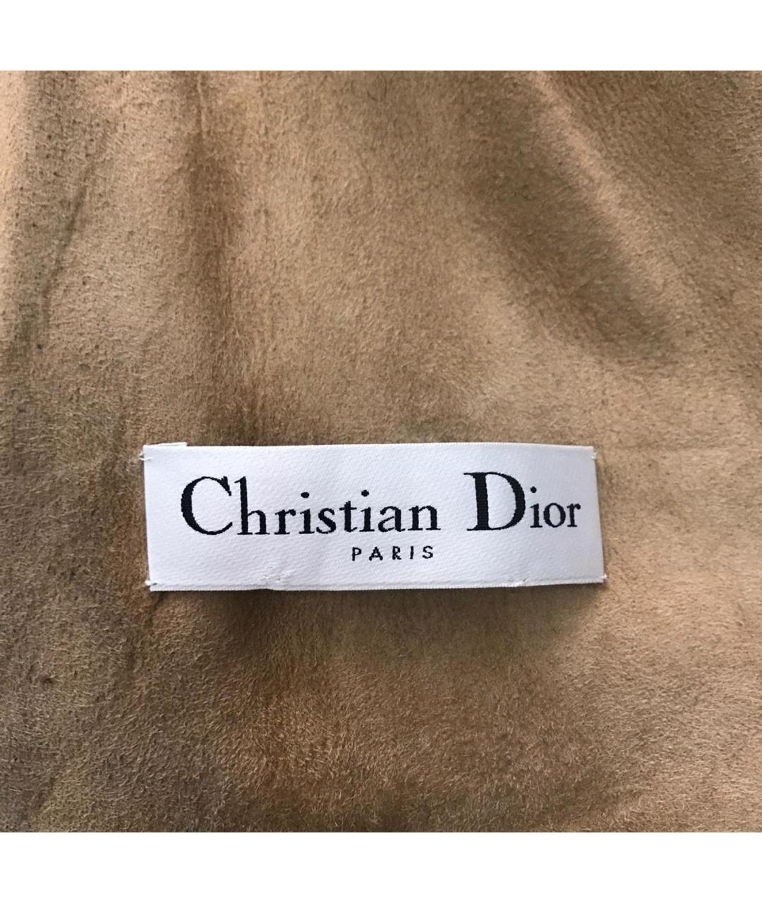 CHRISTIAN DIOR Бежевая замшевая дубленка, фото 3