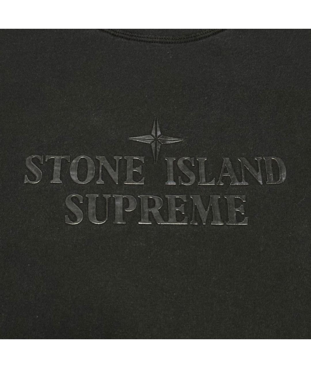 STONE ISLAND Черная футболка, фото 4