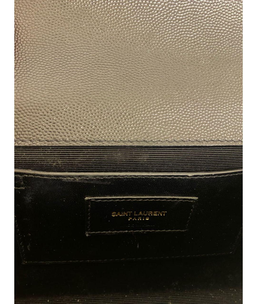 SAINT LAURENT Черная кожаная сумка через плечо, фото 5