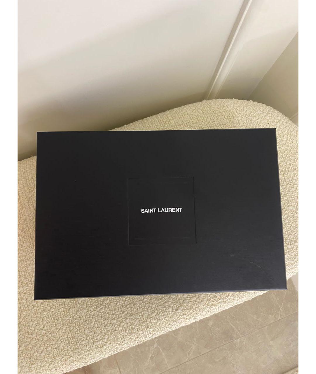 SAINT LAURENT Черная кожаная сумка через плечо, фото 8