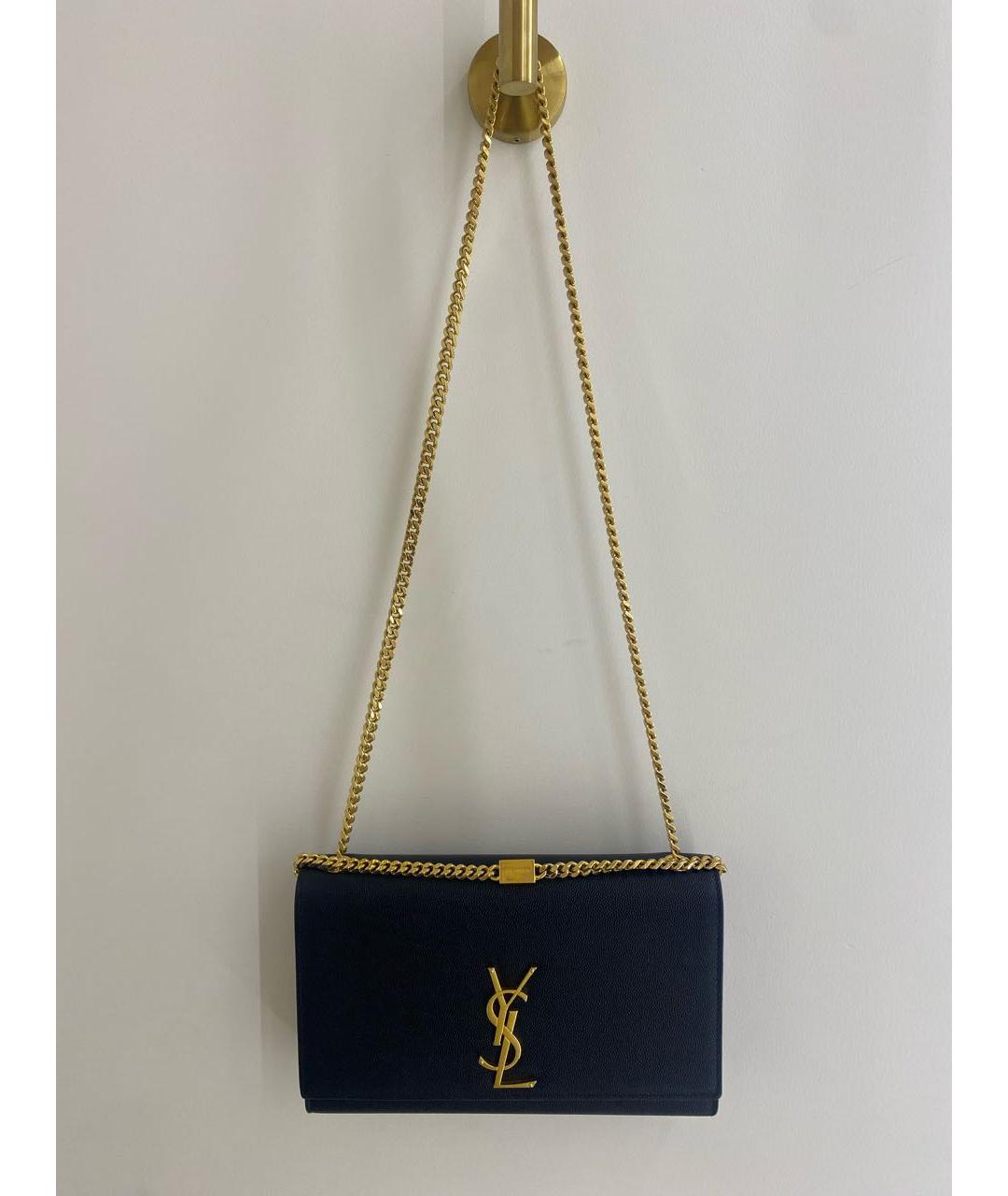 SAINT LAURENT Черная кожаная сумка через плечо, фото 7