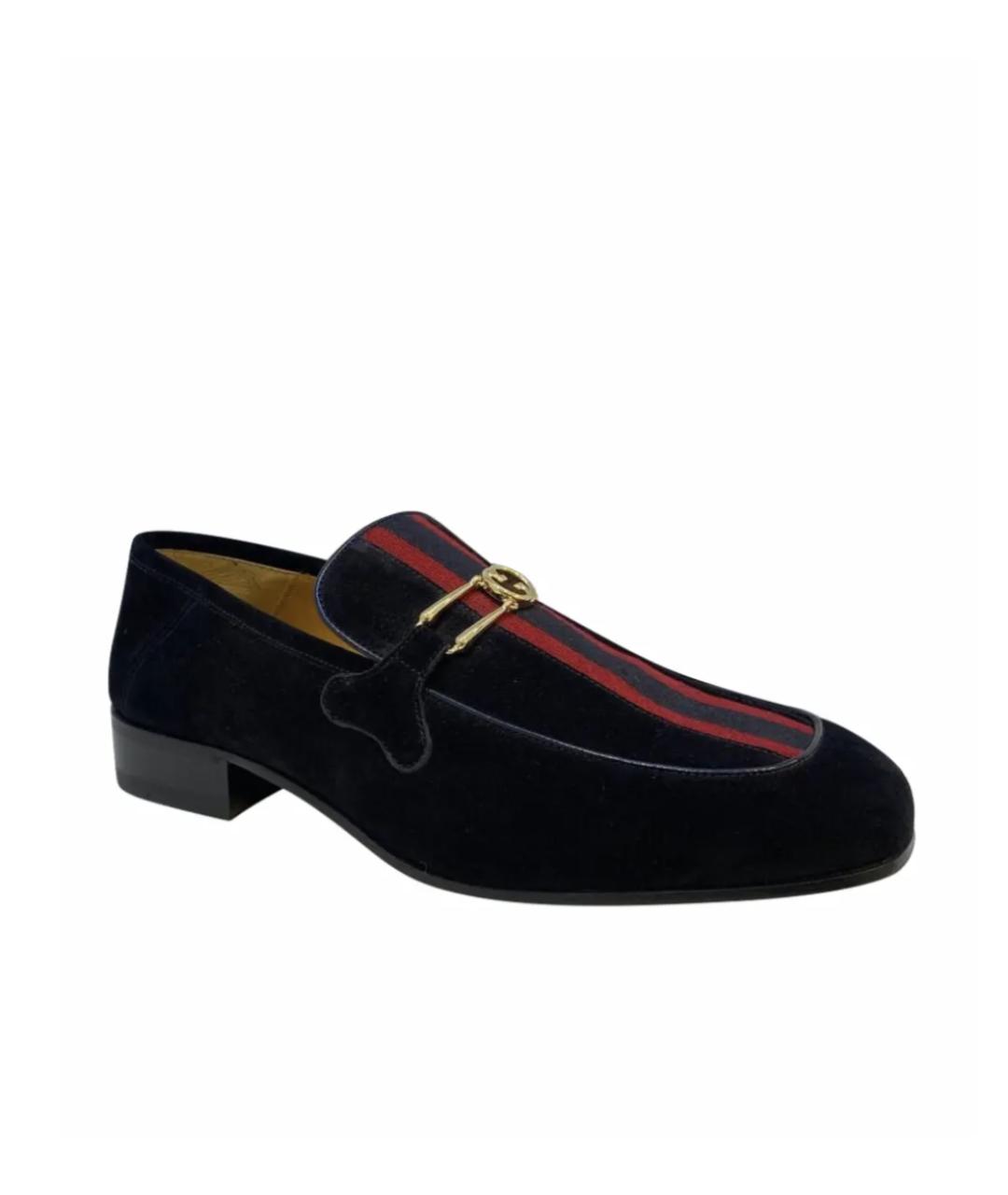 GUCCI Черные замшевые туфли, фото 1