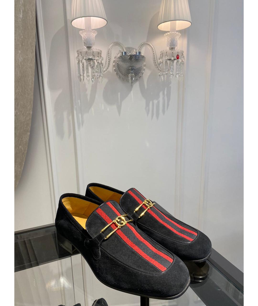 GUCCI Черные замшевые туфли, фото 3