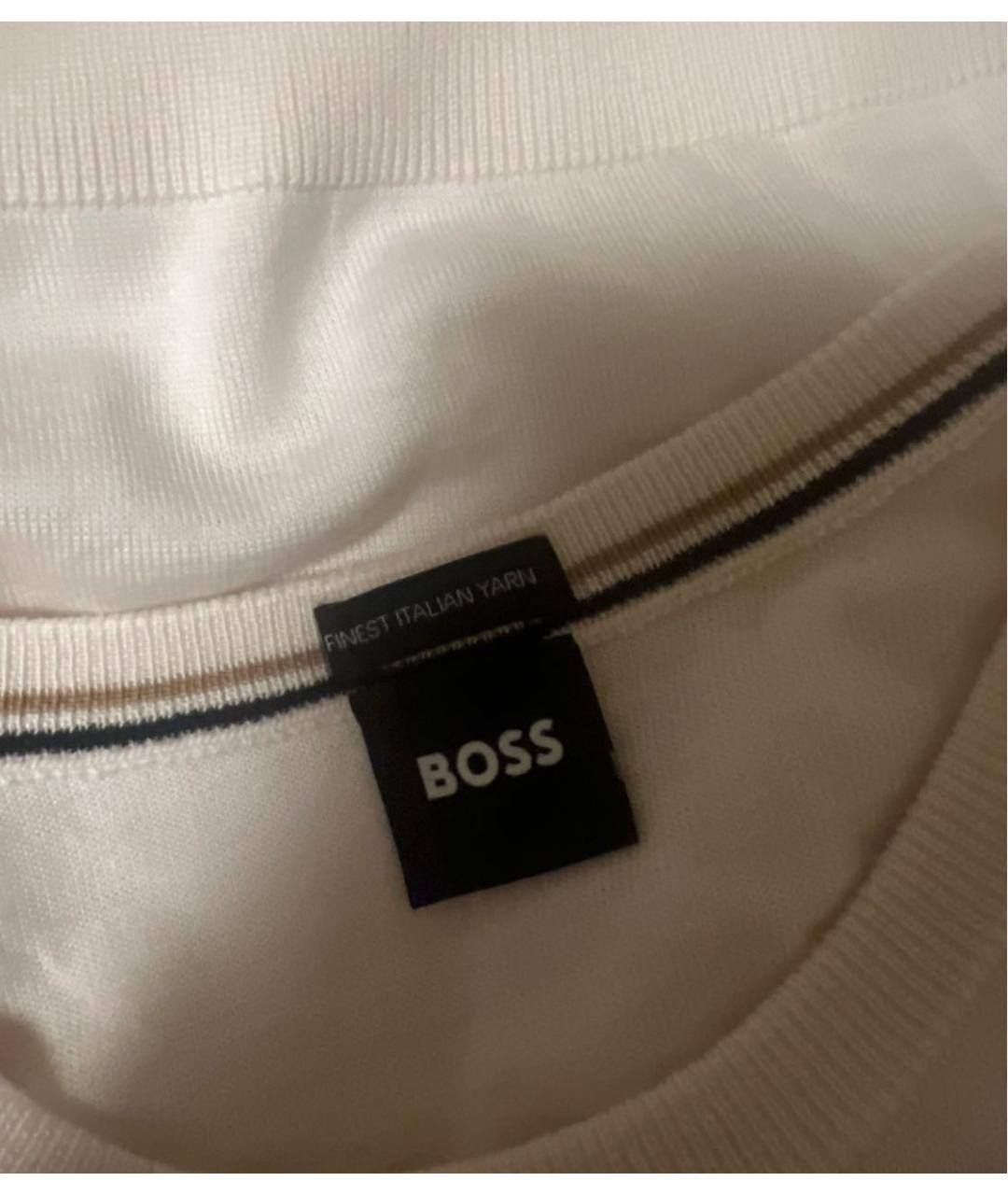 HUGO BOSS Бежевый шерстяной джемпер / свитер, фото 5