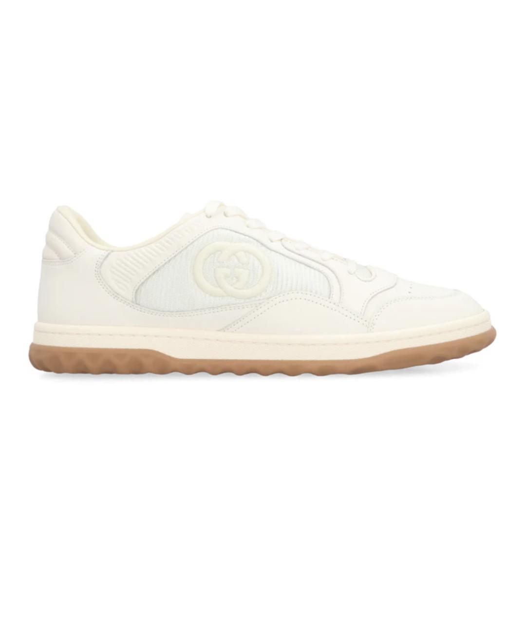 GUCCI Белые кожаные низкие кроссовки / кеды, фото 1