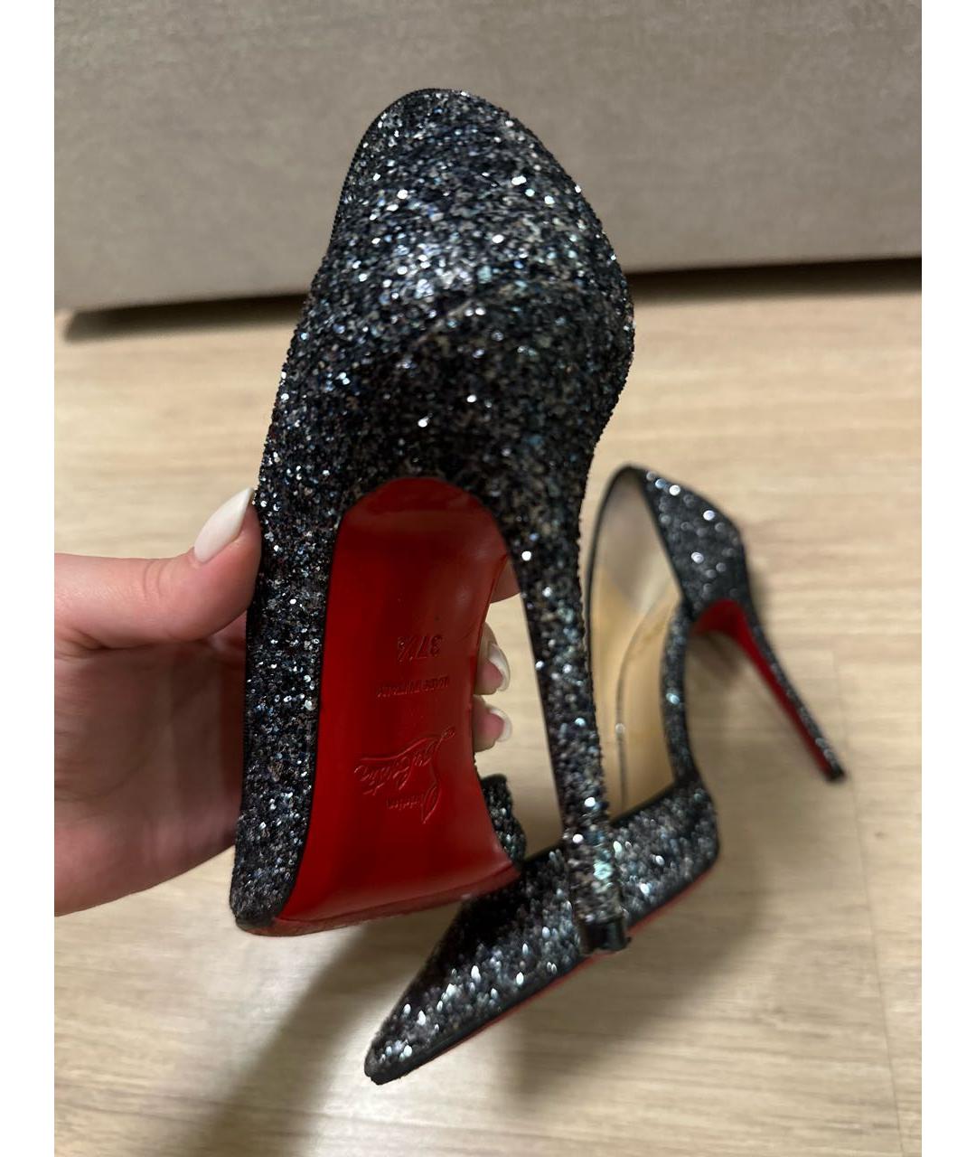 CHRISTIAN LOUBOUTIN Серебряные туфли, фото 8