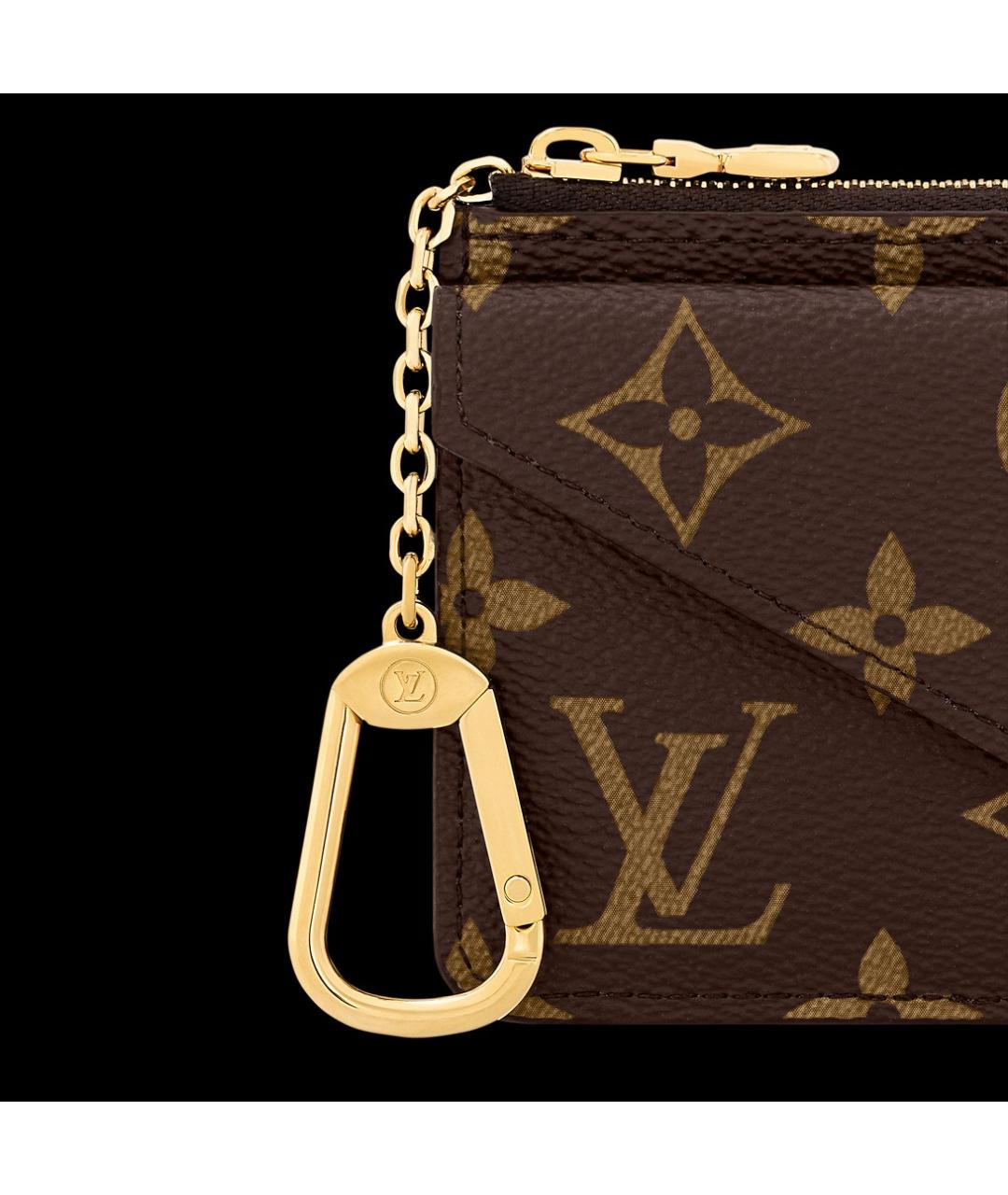 LOUIS VUITTON Коричневая кожаная визитница, фото 2