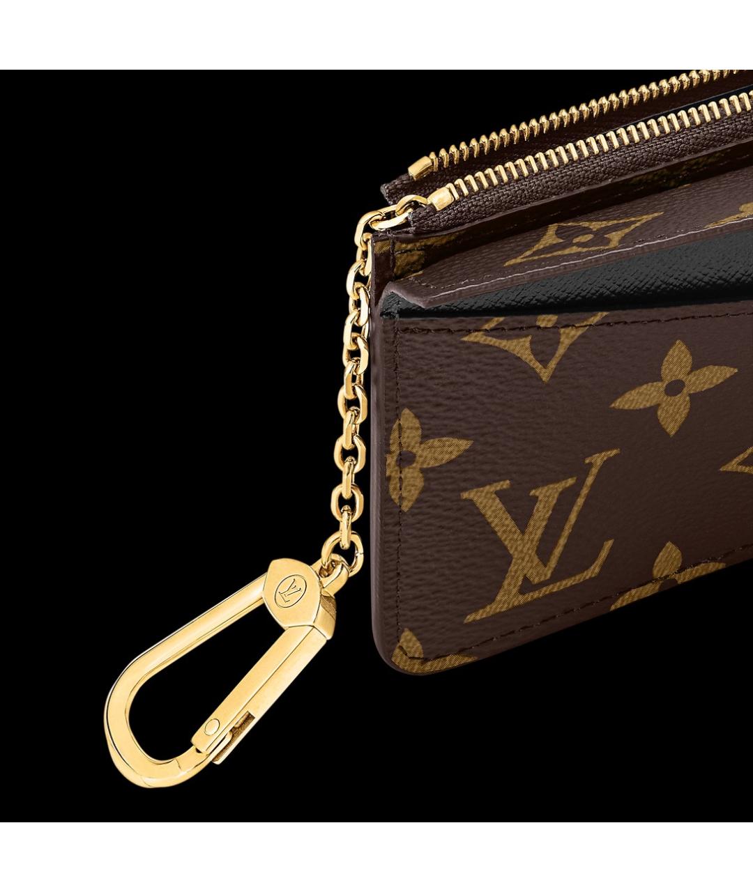 LOUIS VUITTON Коричневая кожаная визитница, фото 5