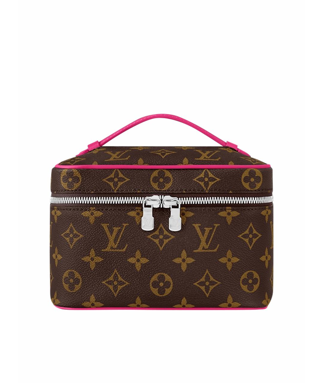 LOUIS VUITTON Коричневая кожаная косметичка, фото 1