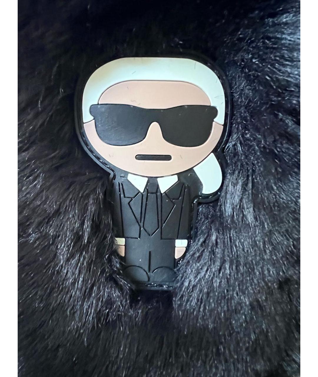 KARL LAGERFELD Черные шлепанцы, фото 6