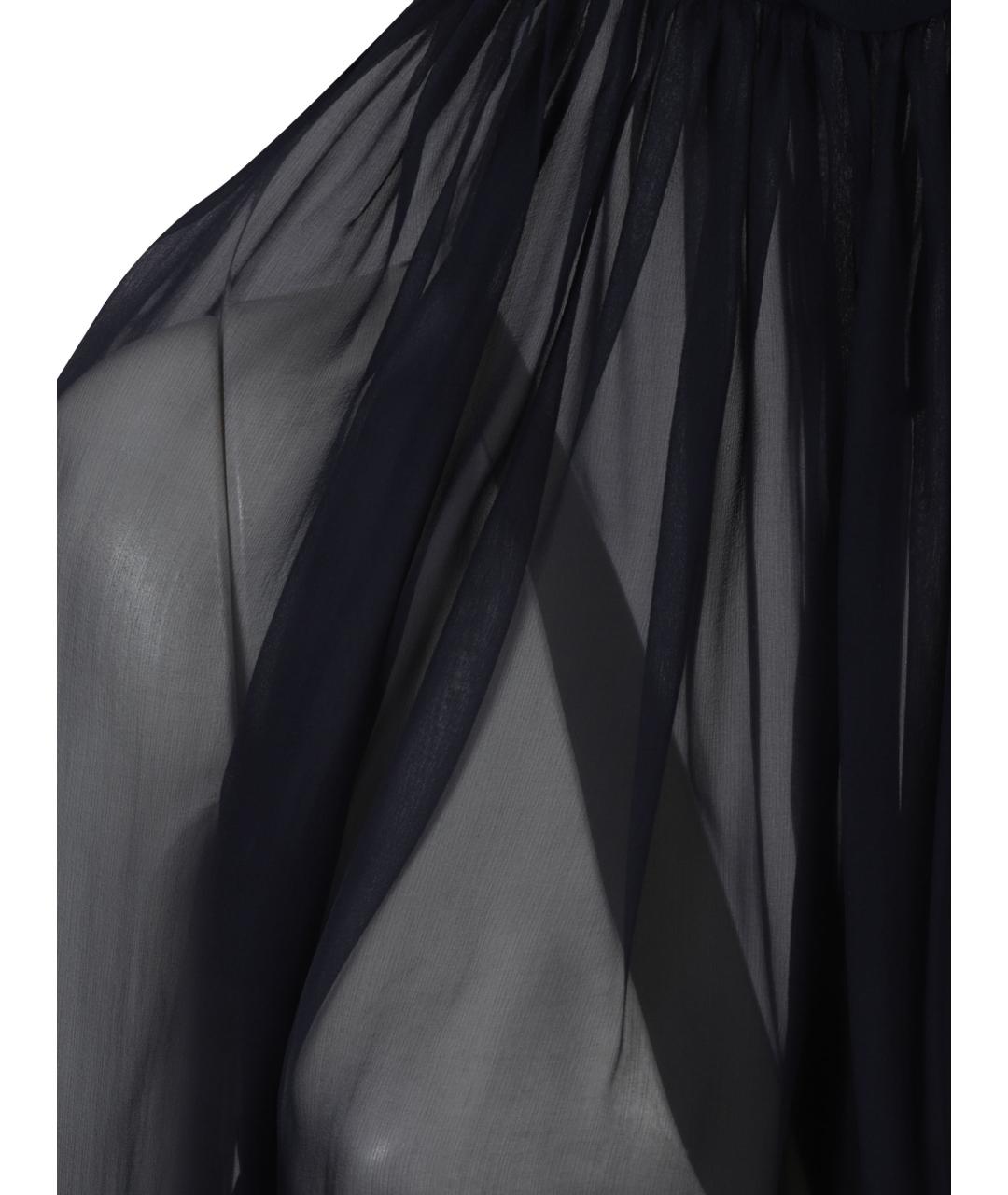 SAINT LAURENT Синяя шелковая блузы, фото 3