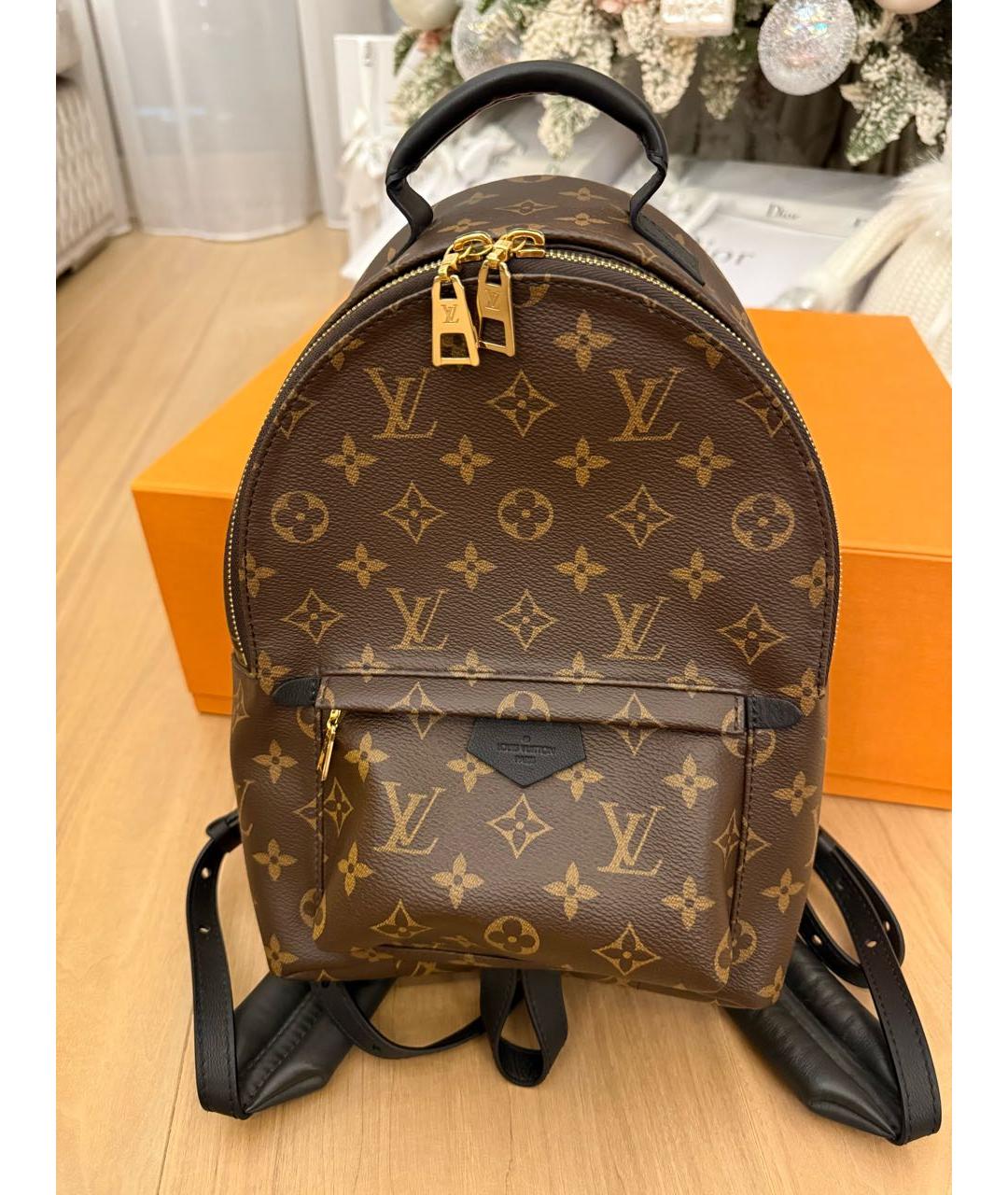 LOUIS VUITTON Коричневый кожаный рюкзак, фото 9