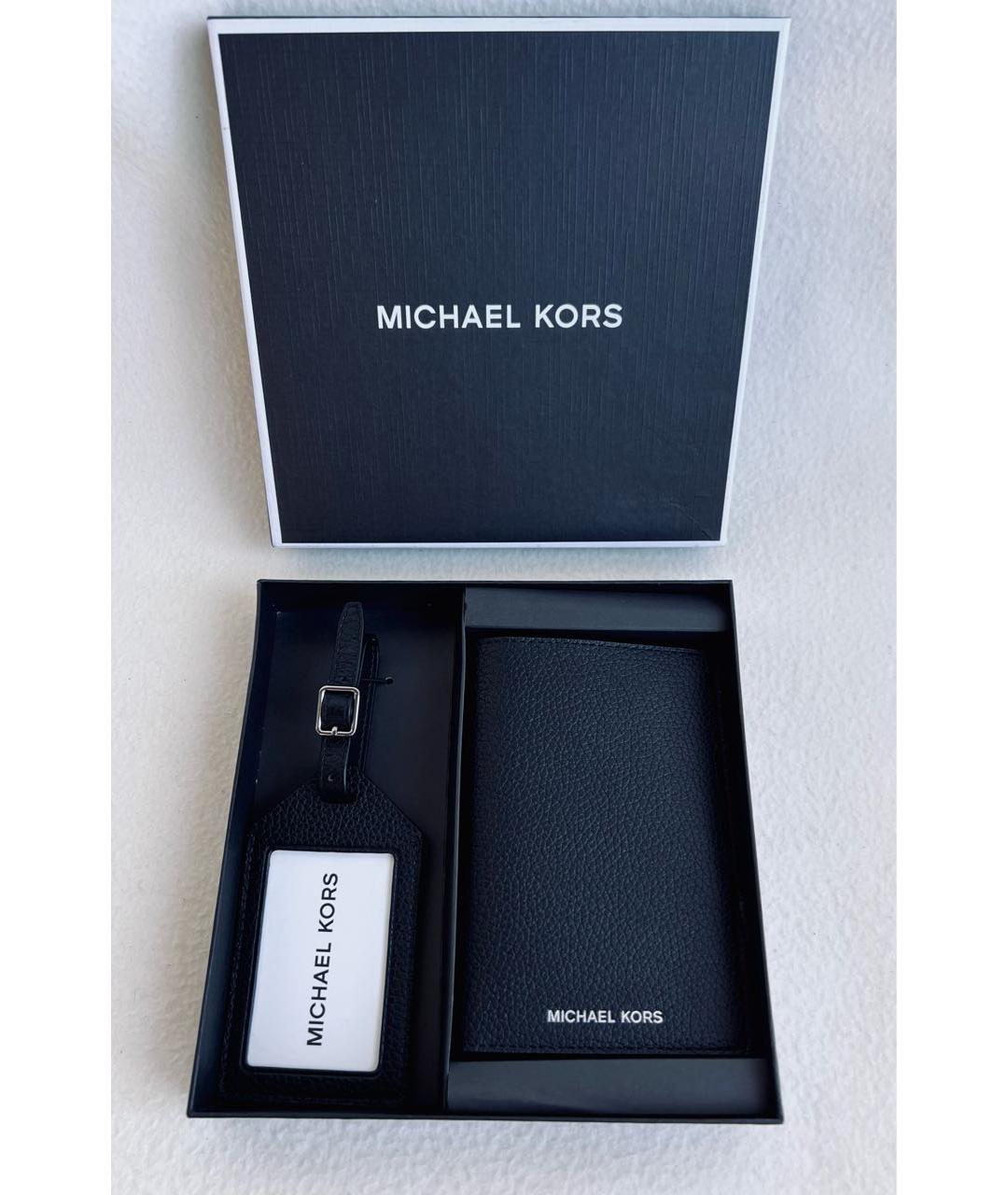 MICHAEL KORS Черный кожаный кошелек, фото 5