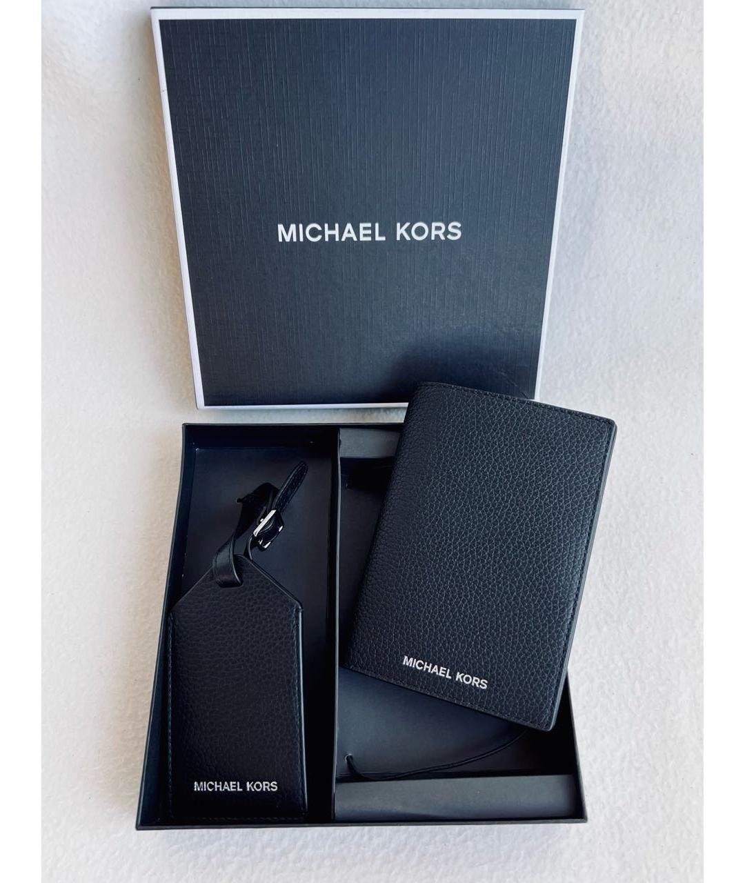 MICHAEL KORS Черный кожаный кошелек, фото 2