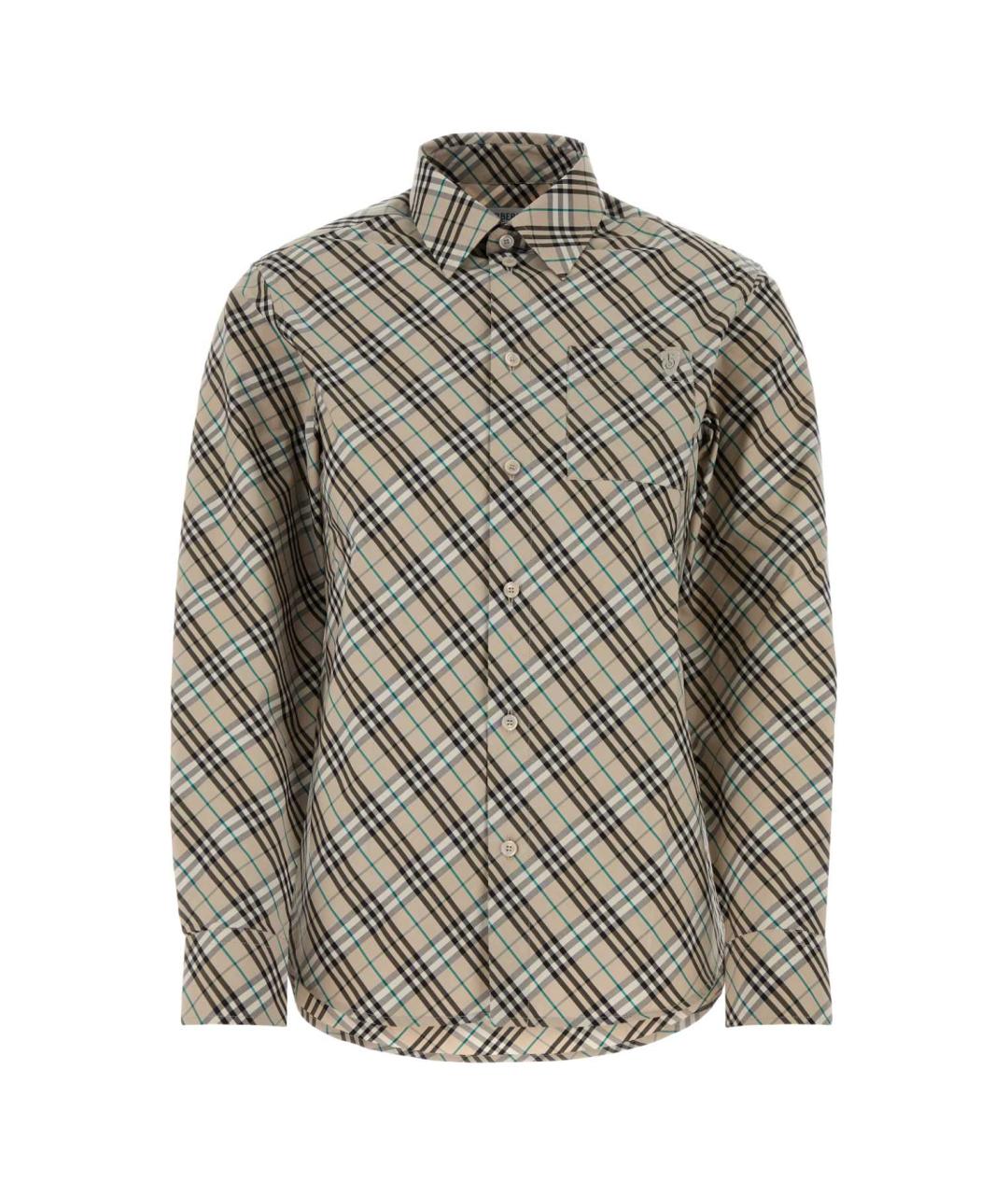 BURBERRY Бежевая хлопковая рубашка, фото 1