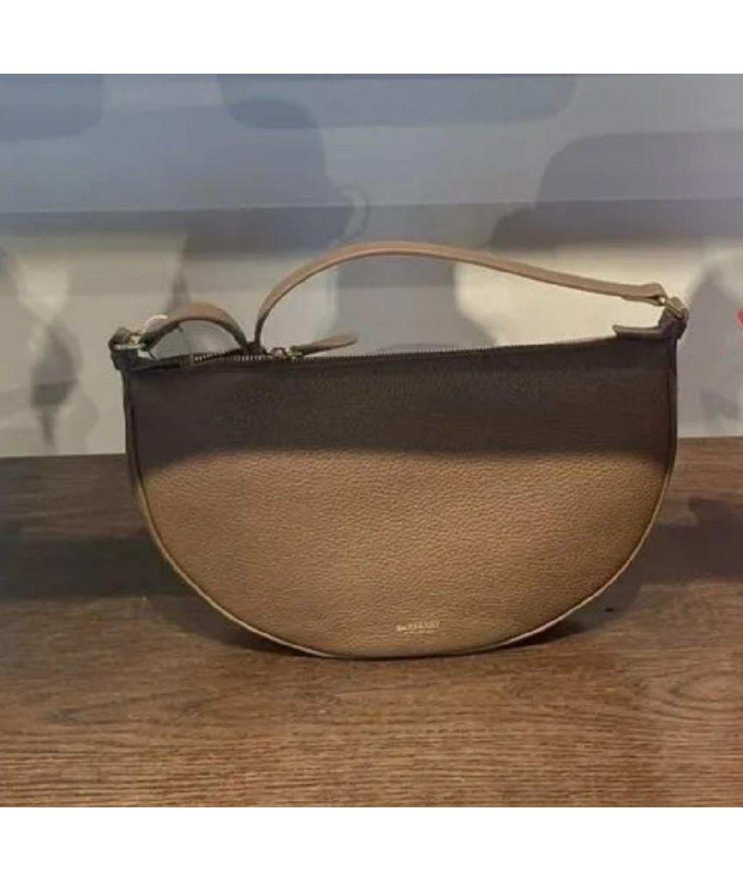 BURBERRY Коричневая кожаная сумка через плечо, фото 6