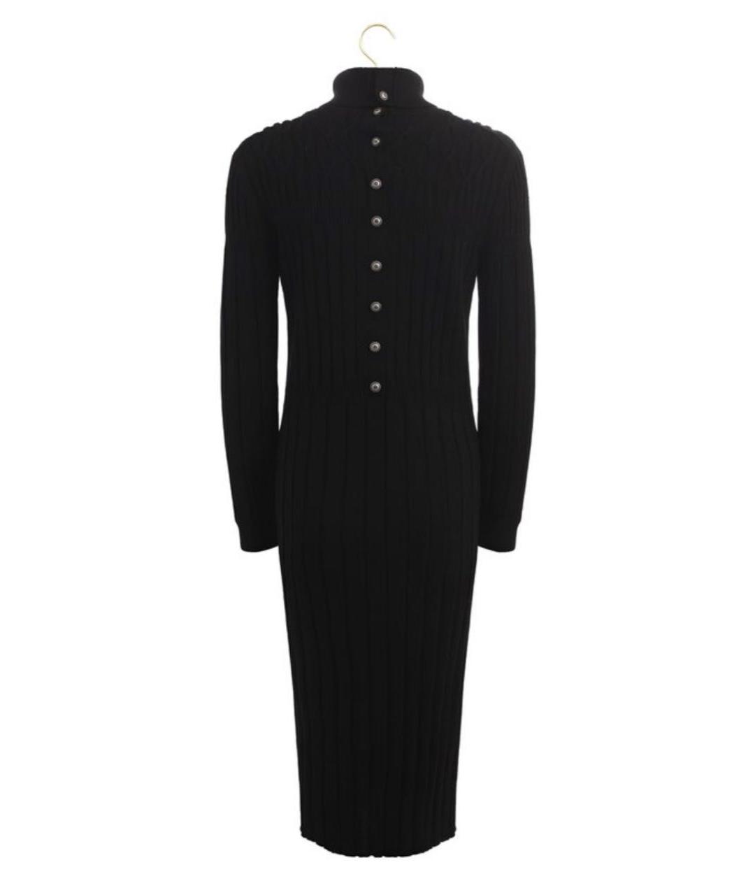 CHANEL Черное шерстяное повседневное платье, фото 7