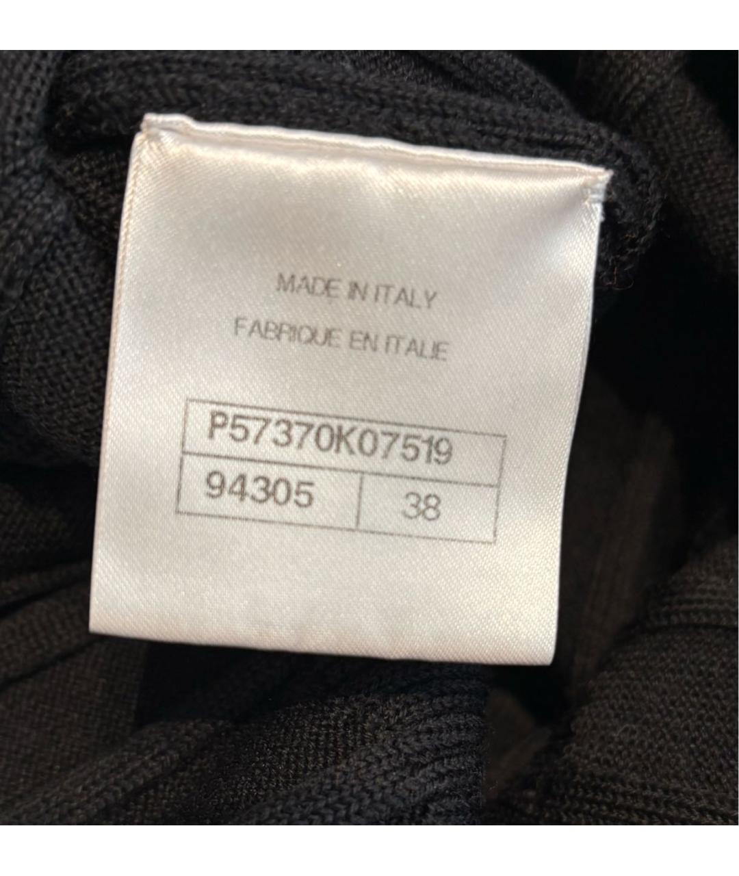 CHANEL Черное шерстяное повседневное платье, фото 6