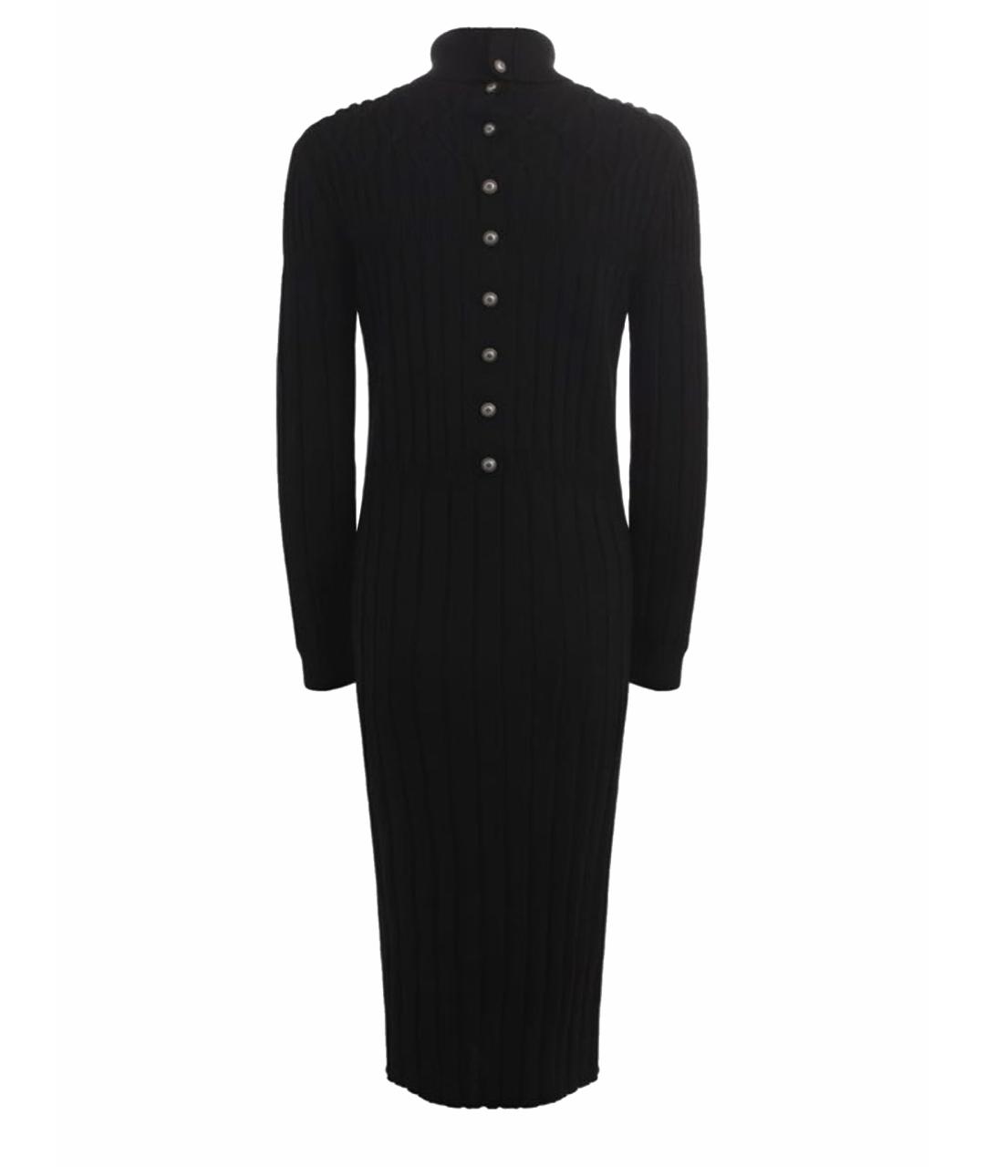 CHANEL Черное шерстяное повседневное платье, фото 1