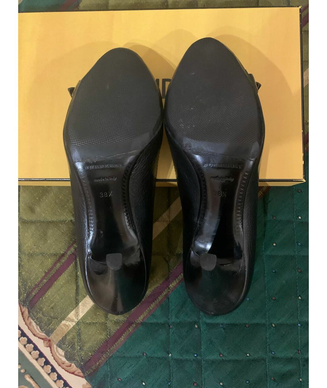 BURBERRY Черные кожаные туфли, фото 6