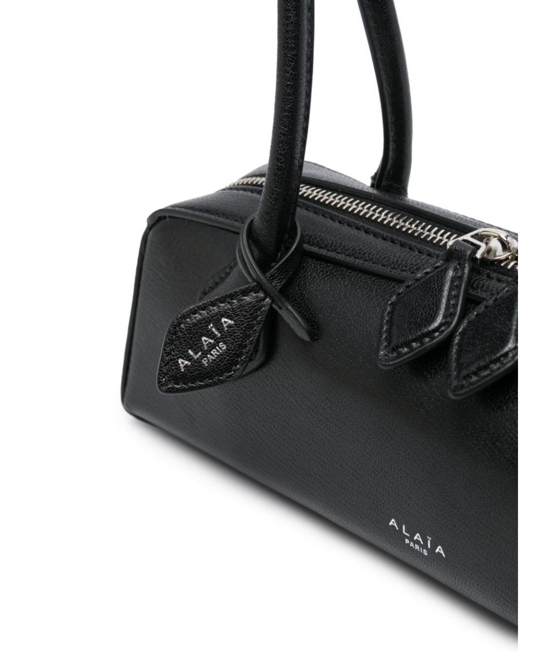 ALAIA Черная кожаная сумка через плечо, фото 4