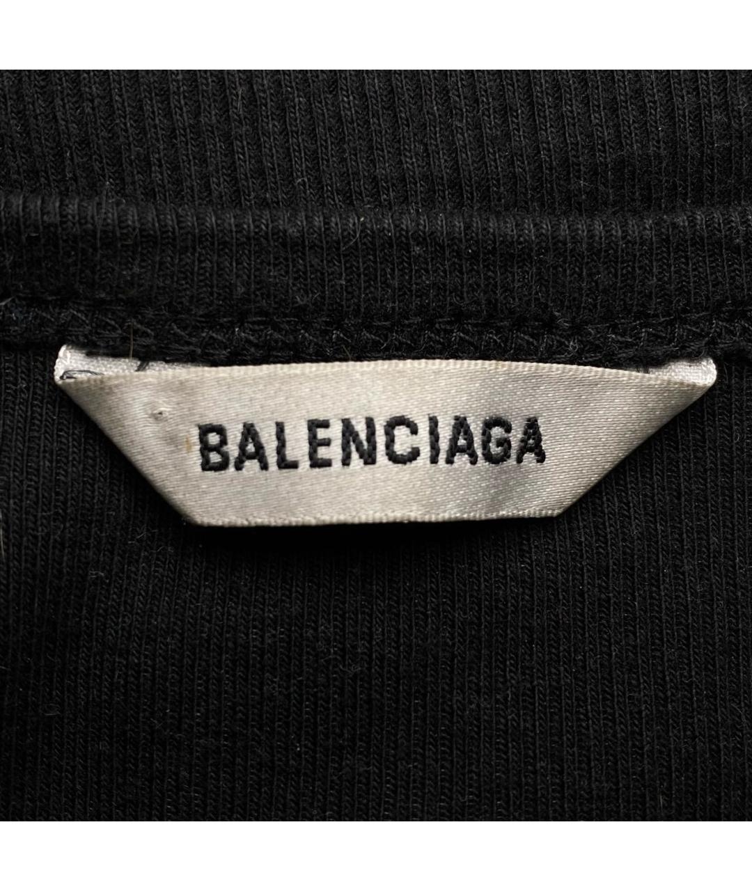 BALENCIAGA Черная майка, фото 4