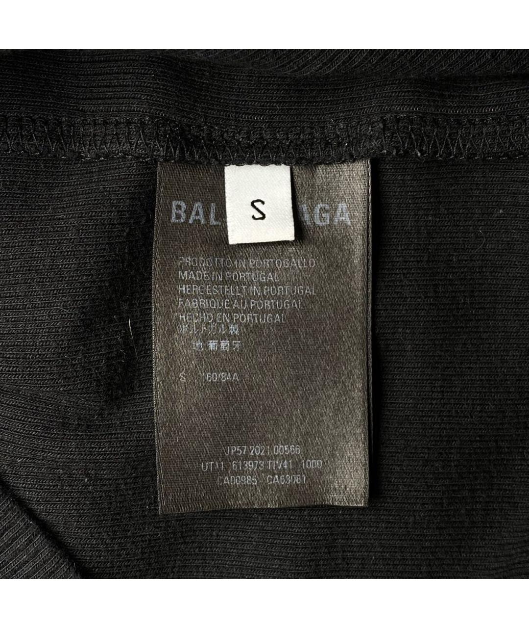 BALENCIAGA Черная майка, фото 5